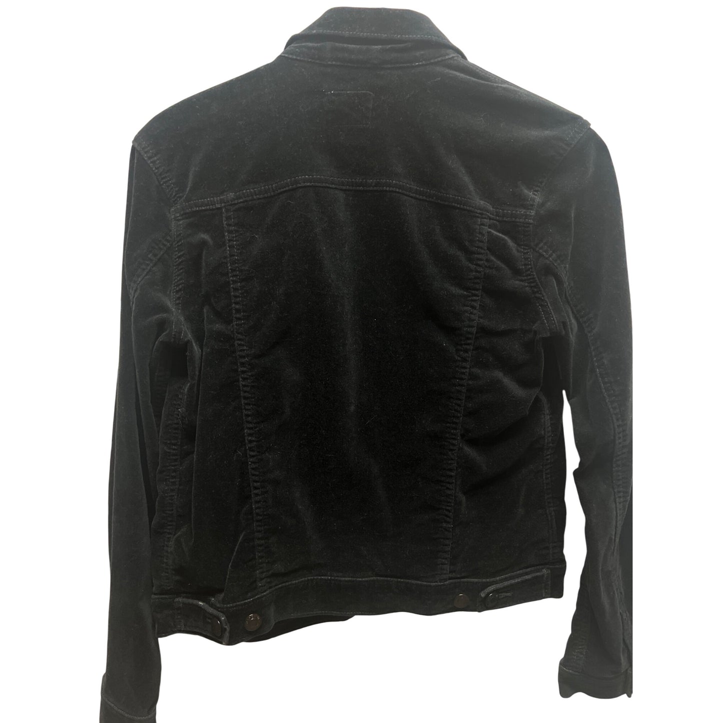 Gap Black Trucker Style Corduroy Jean Jacket