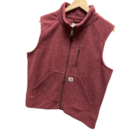 Carhartt Kentwood Burgandy Fleece Full Zip Vest