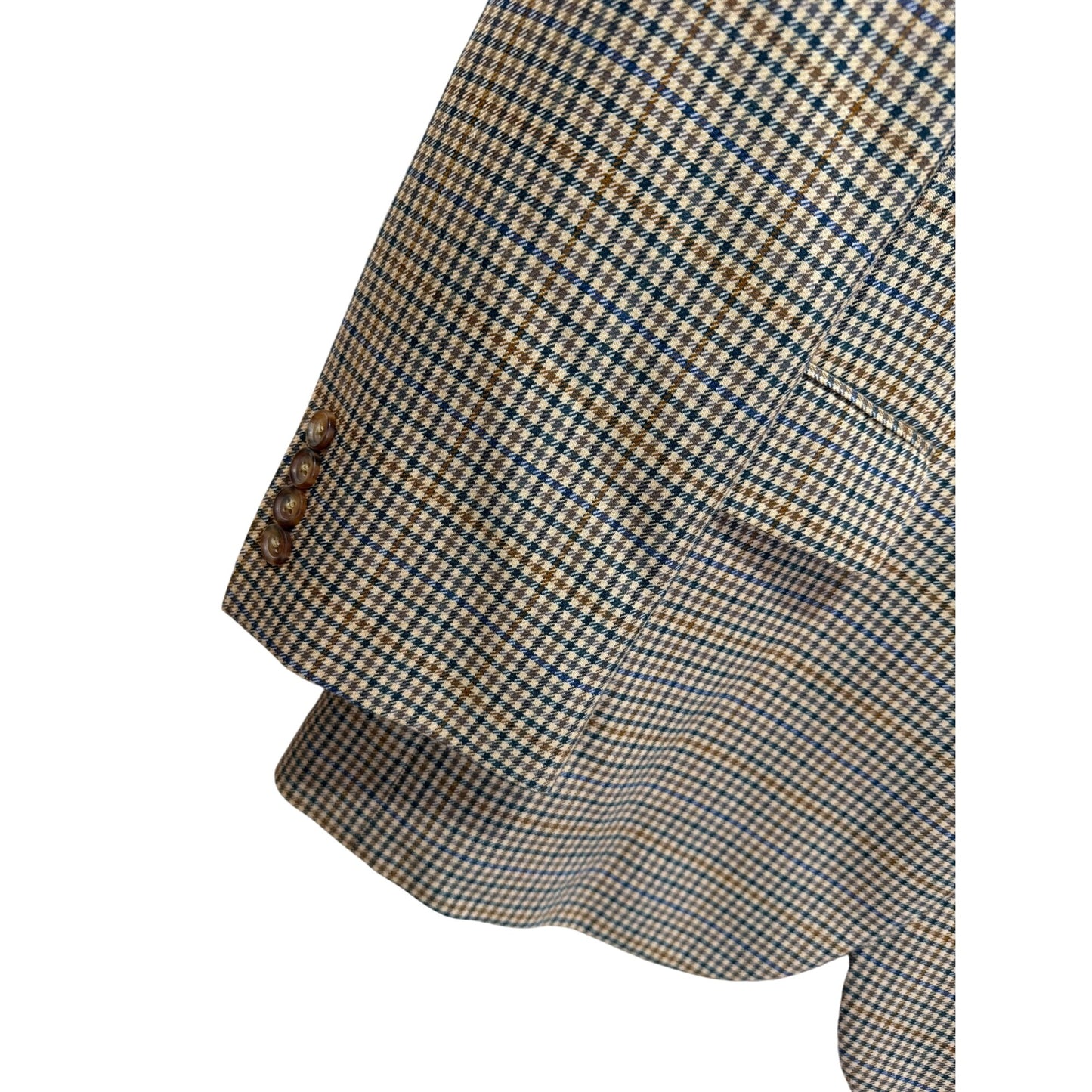 Brooks Brothers 1818 Madison Plaid Checked Blazer Jacket 44L Wool Tailored Fit