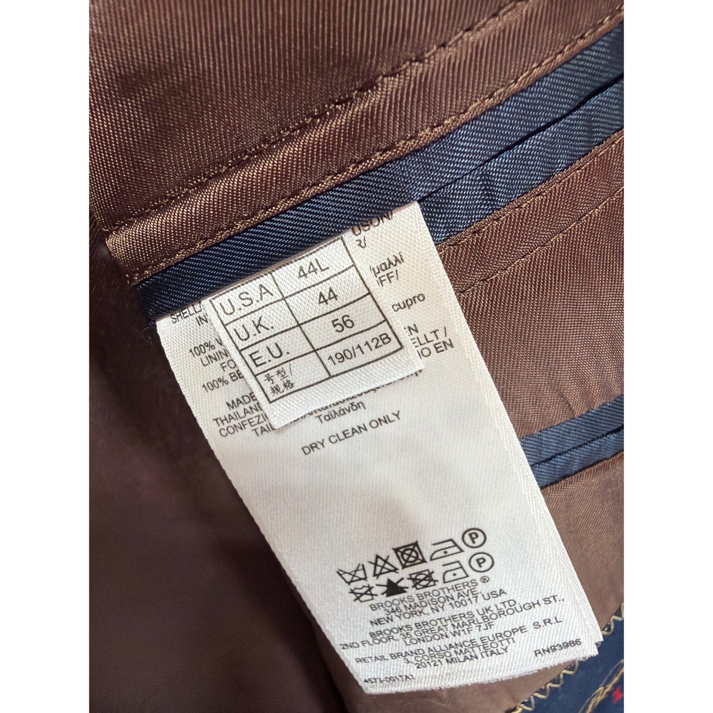 Brooks Brothers 1818 Madison Plaid Checked Blazer Jacket 44L Wool Tailored Fit
