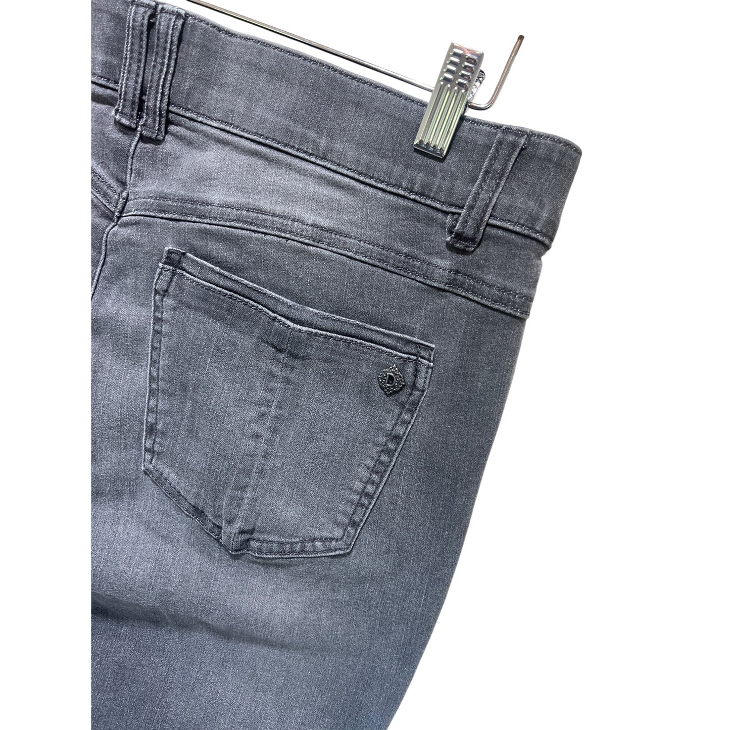 Democracy NWT Absolution Itty Bitty Boot Jeans Gray Slimming Panels Mold & Hold Size 10P Core Essential