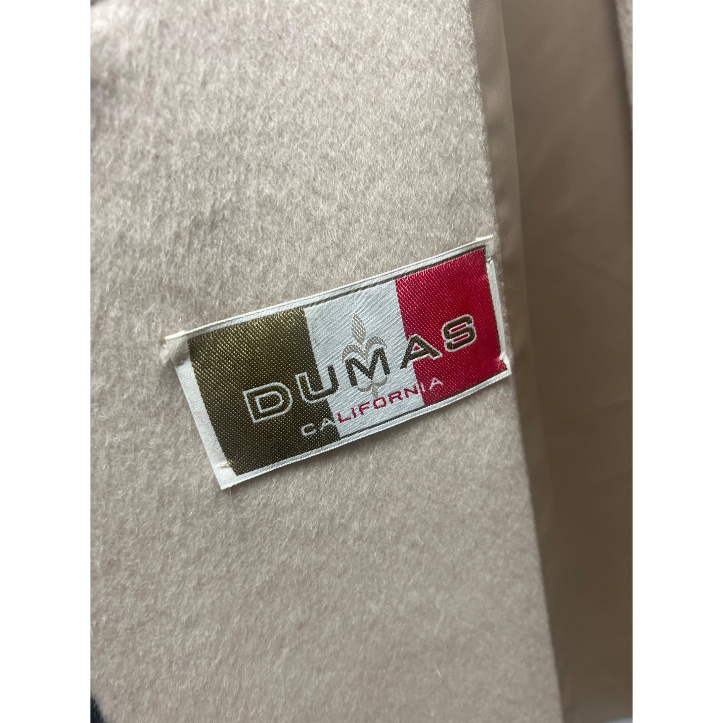 Dumas California Vintage 50's Ivory White Long Wool Overcoat