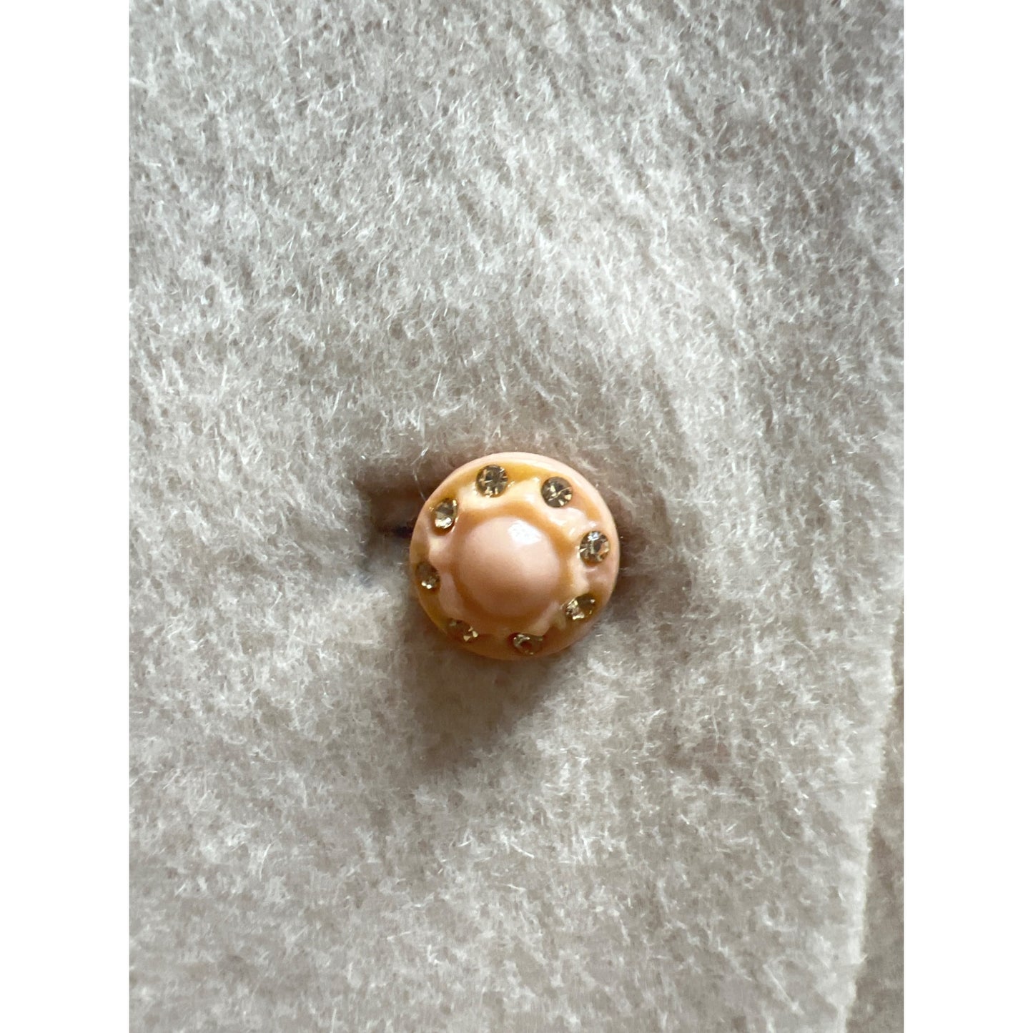 Dumas California Vintage 50's Ivory White Long Wool Overcoat