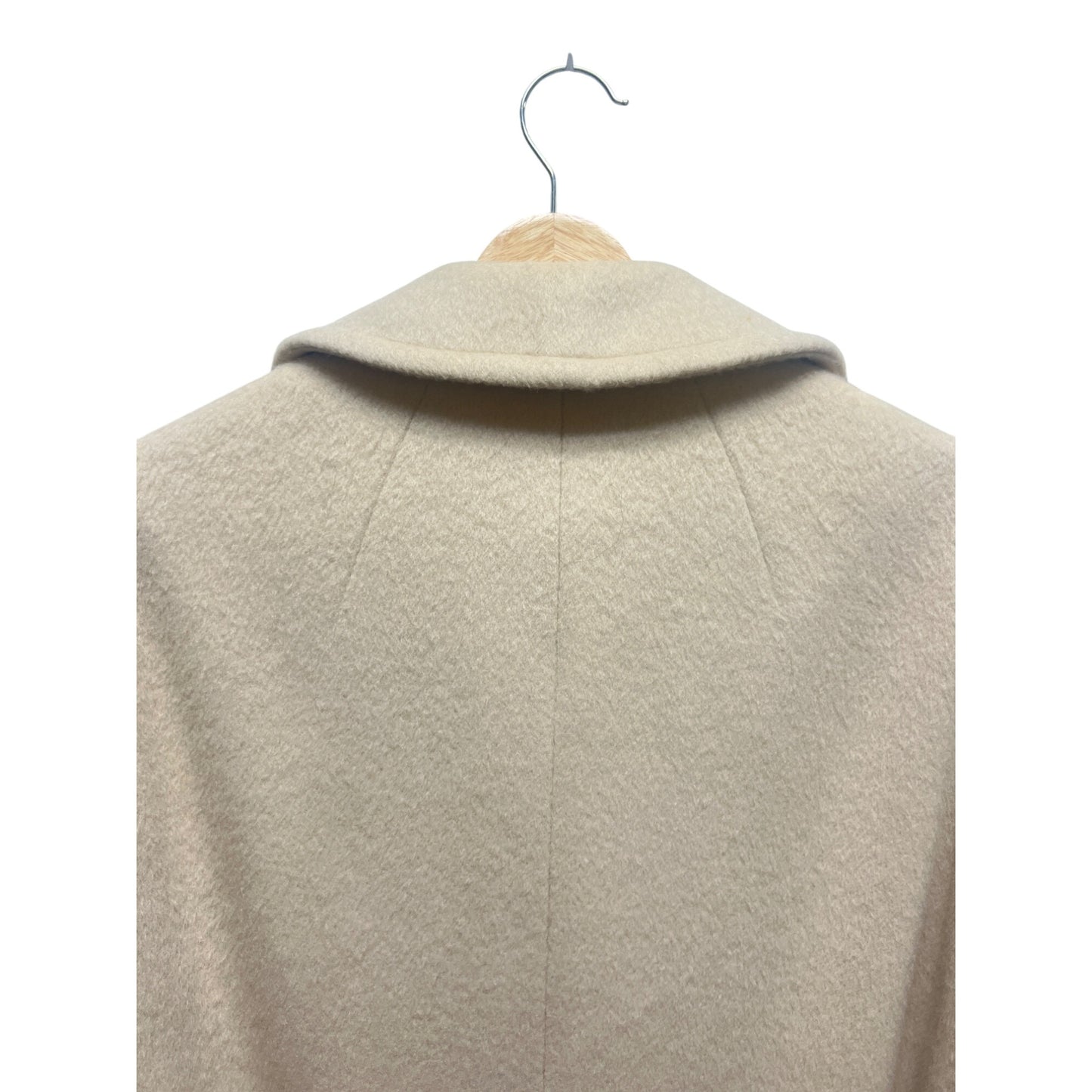 Dumas California Vintage 50's Ivory White Long Wool Overcoat