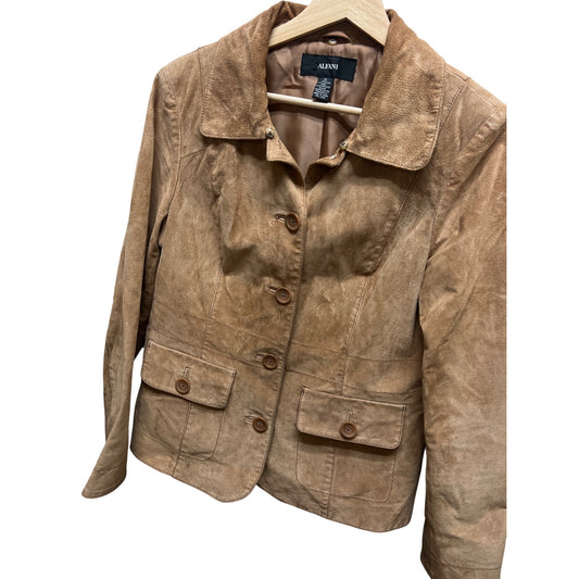 Alfani Vintage 90's Tan Suede Blazer Jacket
