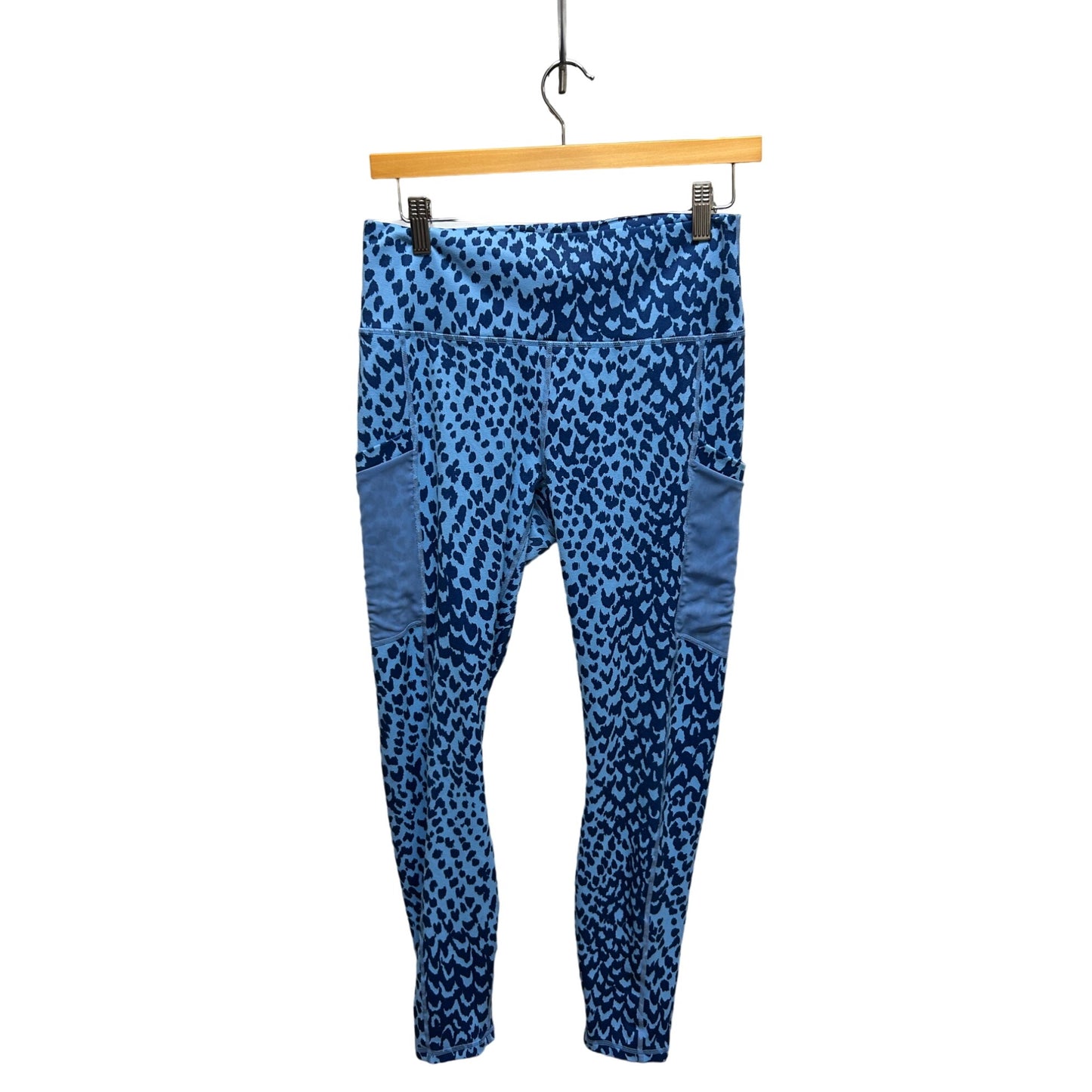 Fabletics PowerHold On the Go High Waist Navy & Cornflower Marina Sahara Print Leggings