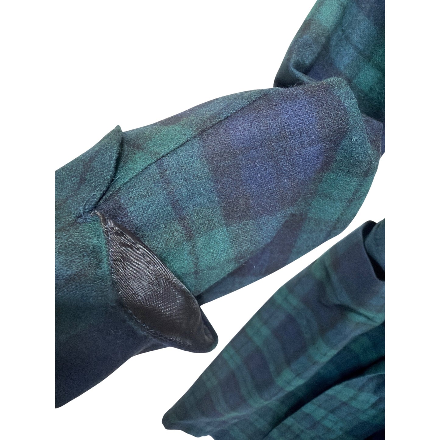 Pendleton NWOT Mens Wool Robe In Black Watch Plaid With Belted Waist & Shawl Collar Size L