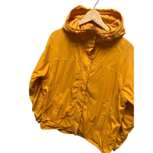 L.L. Bean Vintage 90's Yellow Softshell Hoodie Windbreaker Jacket