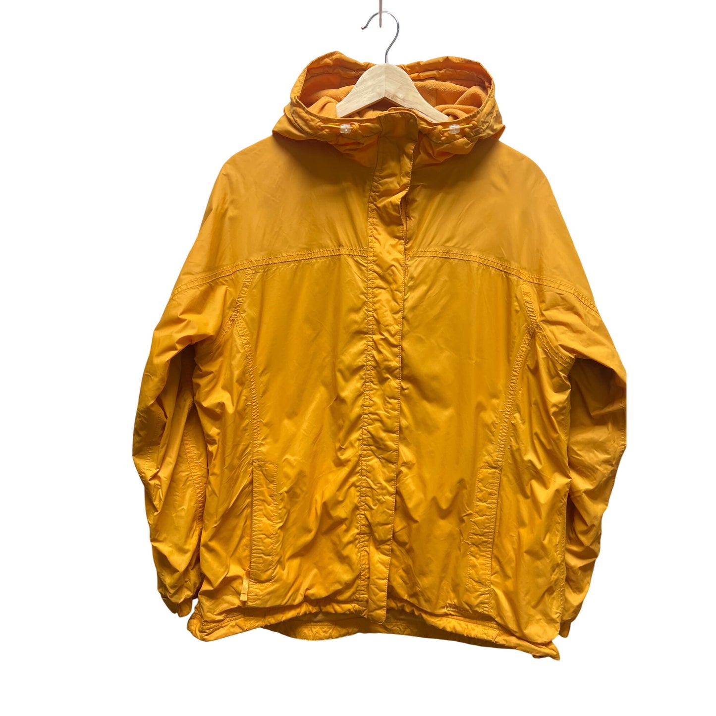 L.L. Bean Vintage 90's Yellow Softshell Hoodie Windbreaker Jacket