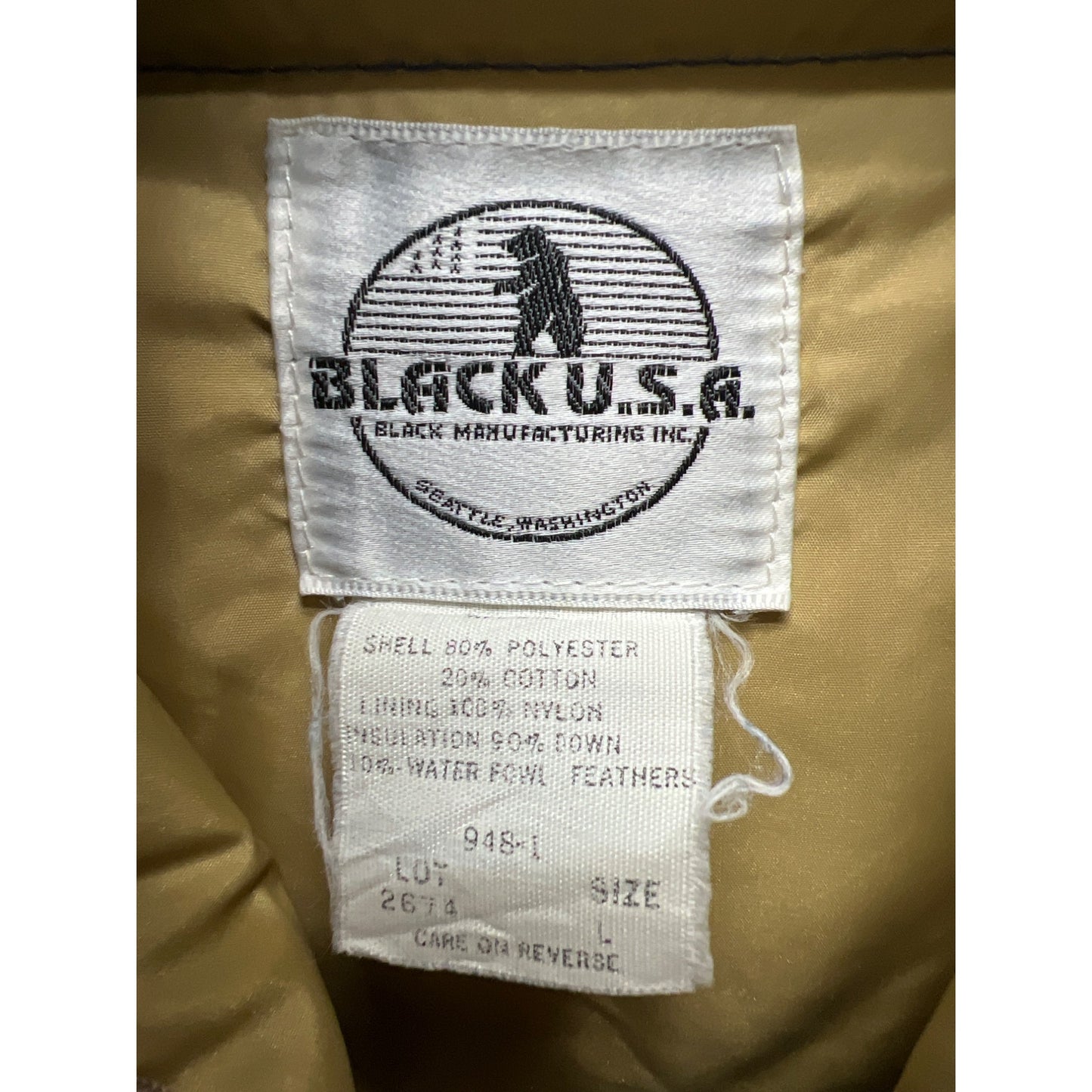 Black Bear Vintage 70's Royal Blue Down Filled Puffer Ski Jacket