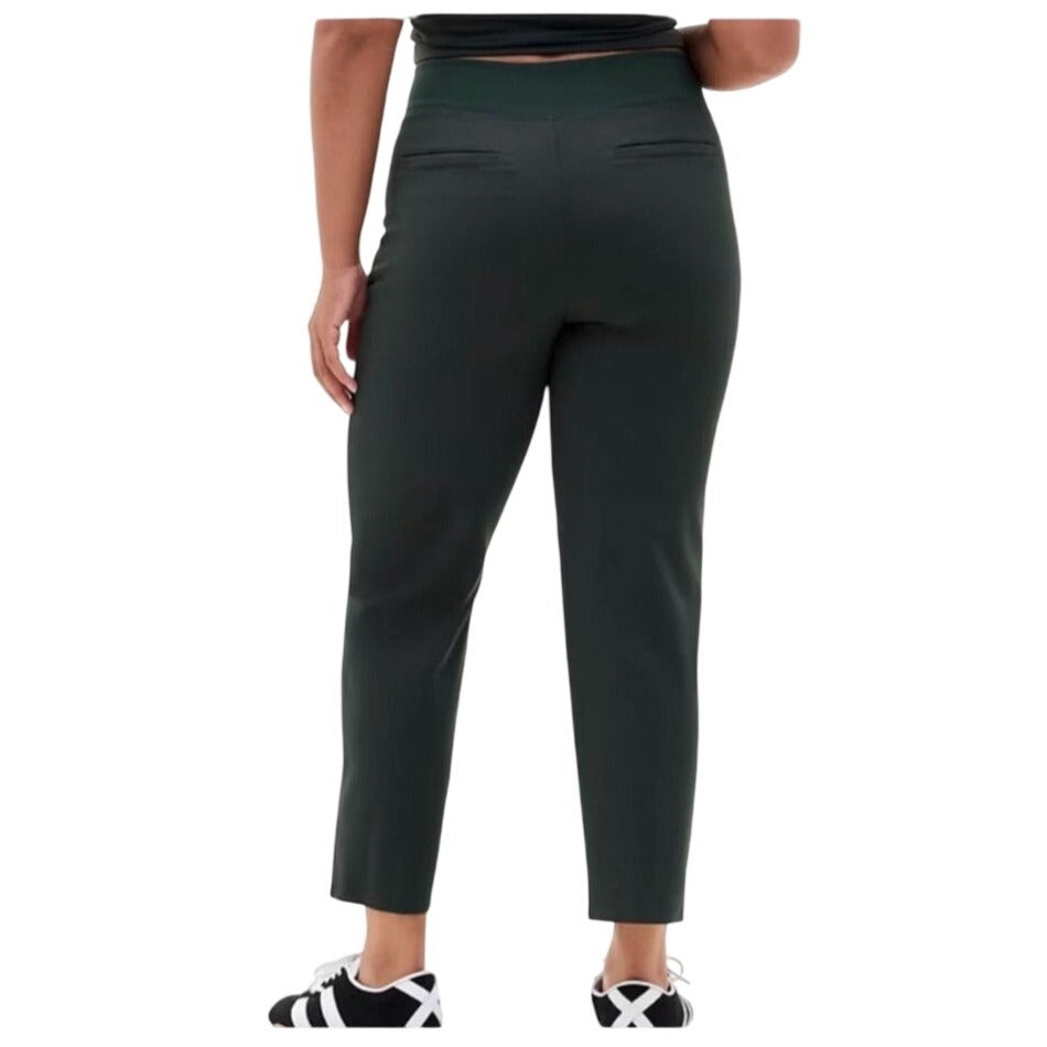 Athleta Elm Green Endless Pants Recycled Materials Straight-Leg Pull-On Women’s Size 12