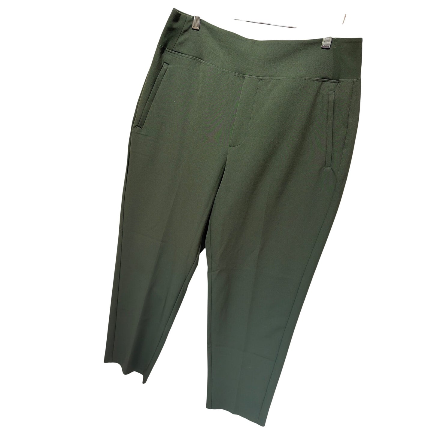 Athleta Elm Green Endless Pants Recycled Materials Straight-Leg Pull-On Women’s Size 12
