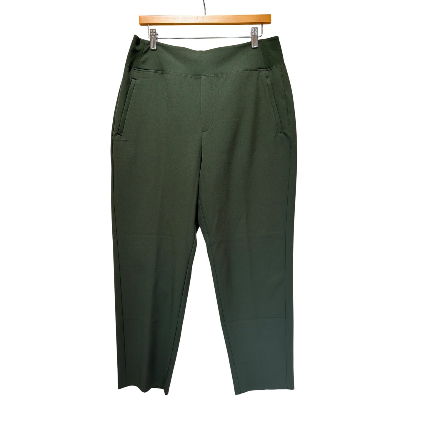 Athleta Elm Green Endless Pants Recycled Materials Straight-Leg Pull-On Women’s Size 12