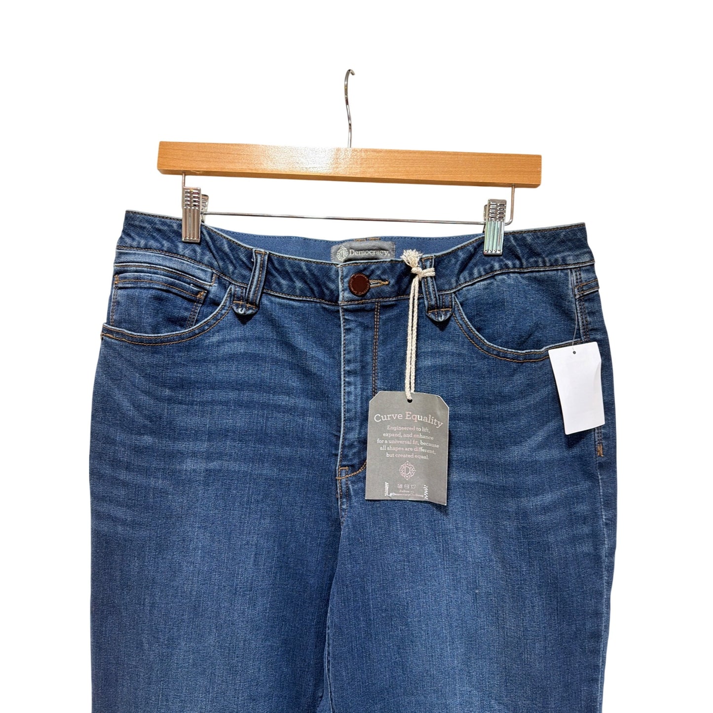 Democracy Ab Technology High Rise Slimming Panel Womens Jeans Size 16 Luxe Touch Premium