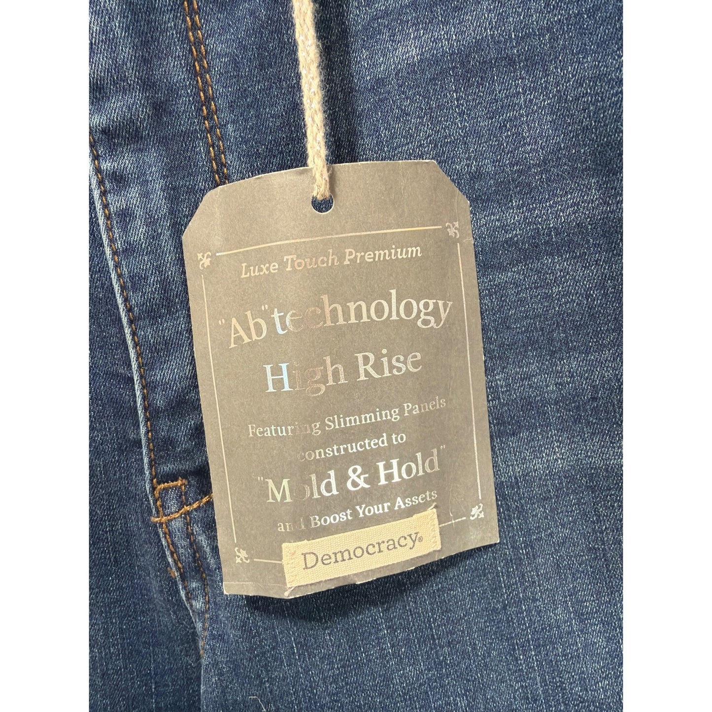 Democracy Ab Technology High Rise Slimming Panel Womens Jeans Size 16 Luxe Touch Premium