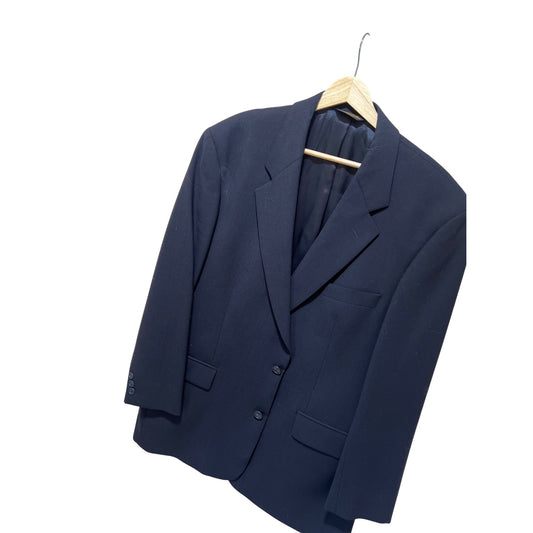 Brooks Brothers Mens Navy Wool 2-Button Blazer Jacket 43R With Notch Lapel