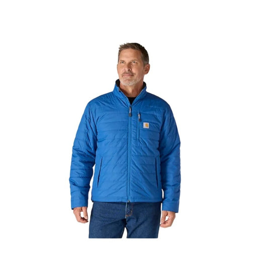 Carhartt Gilliam Mens 2XL Lightweight Insulated Jacket Blue Quilted Water-Repellent Full Zip