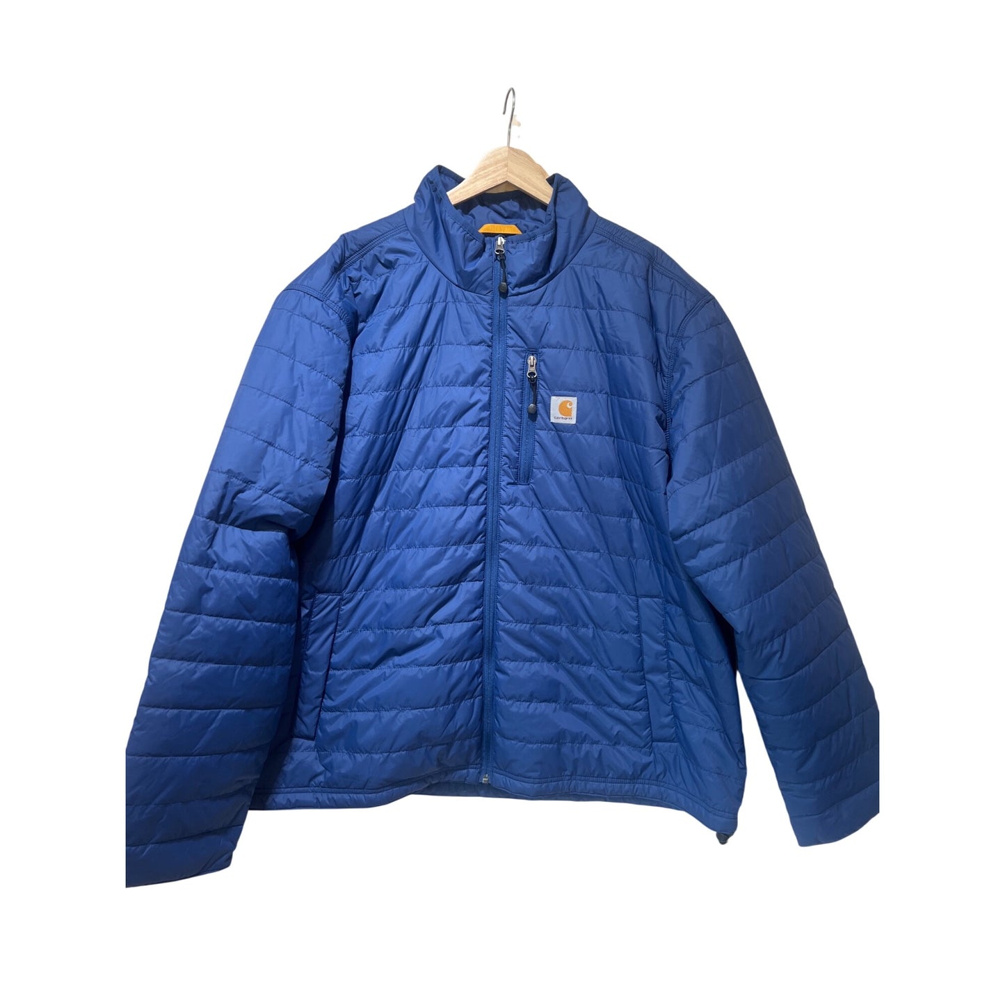 Carhartt Gilliam Mens 2XL Lightweight Insulated Jacket Blue Quilted Water-Repellent Full Zip