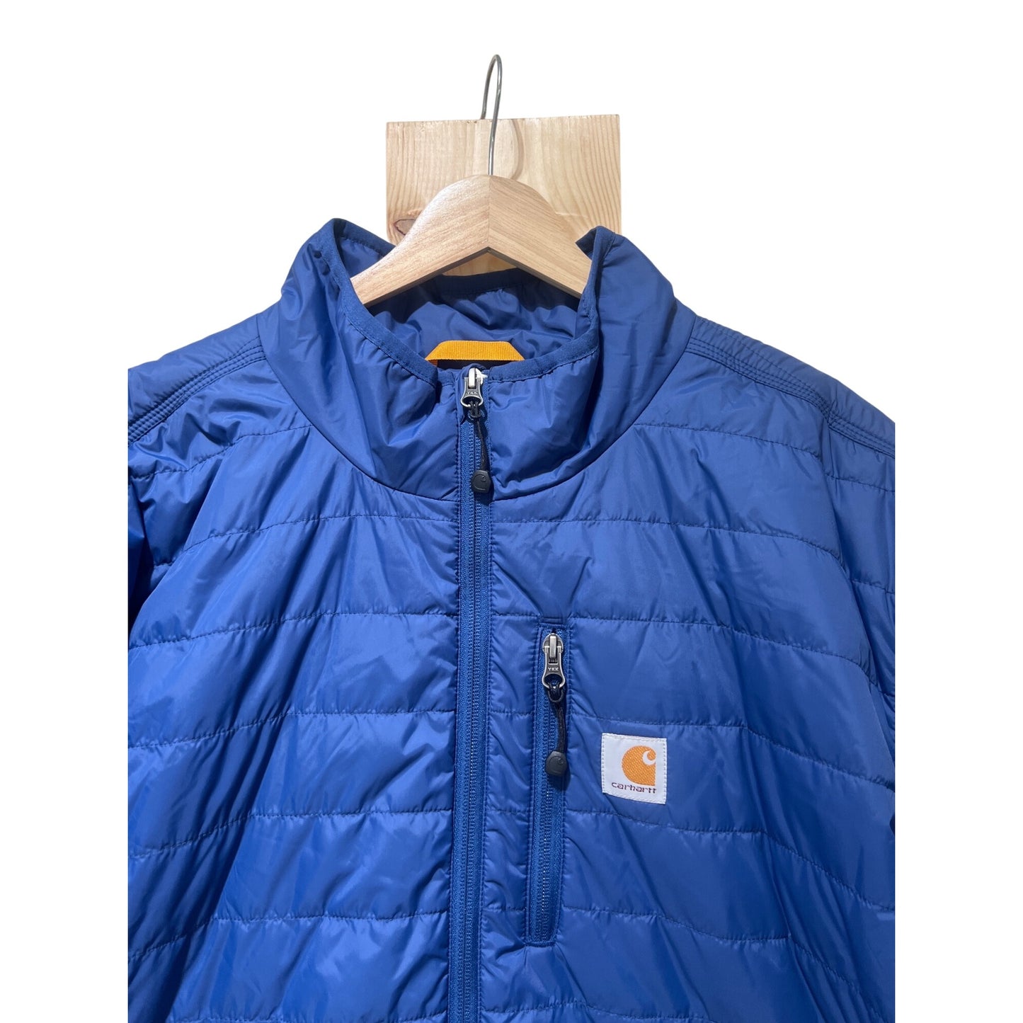 Carhartt Gilliam Mens 2XL Lightweight Insulated Jacket Blue Quilted Water-Repellent Full Zip