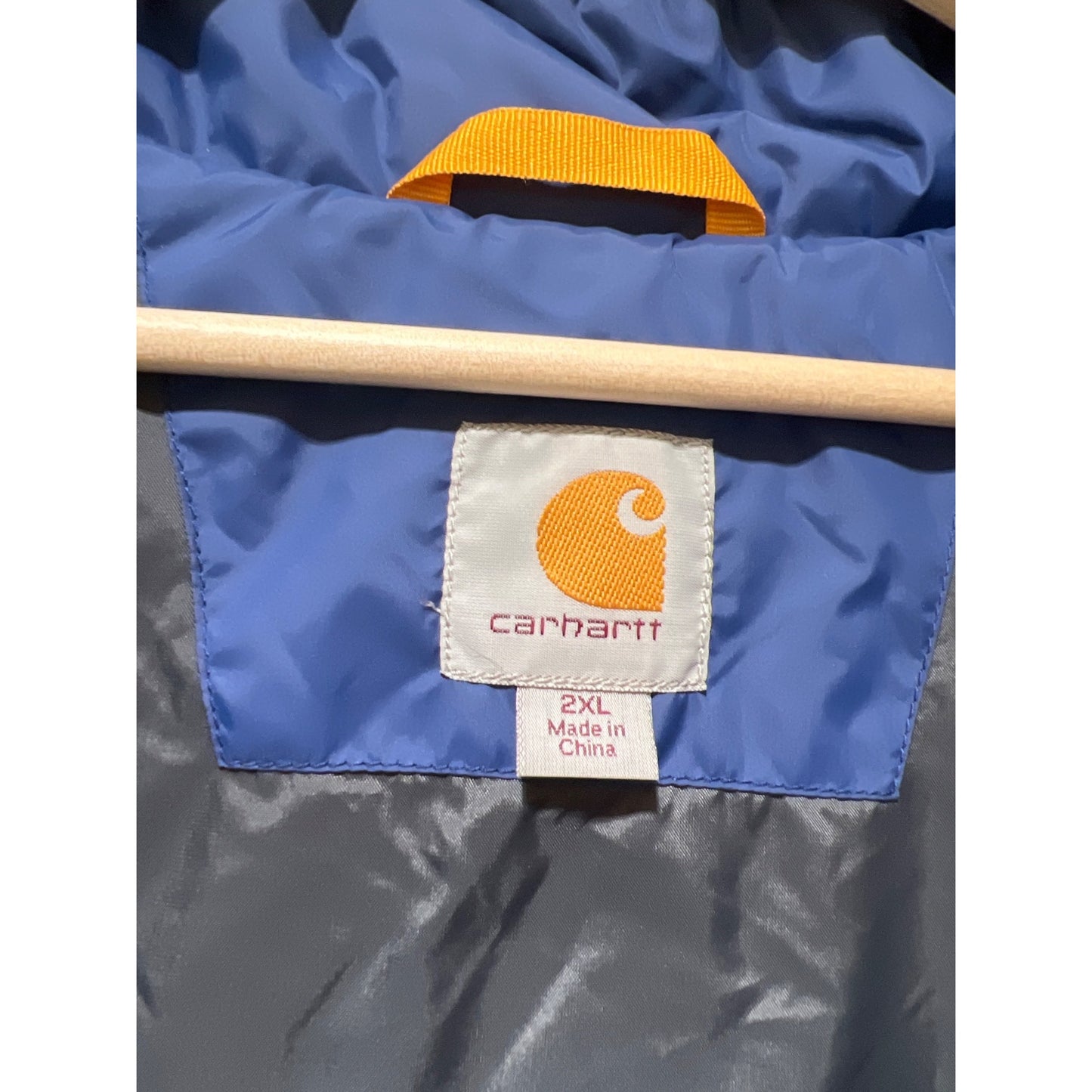 Carhartt Gilliam Mens 2XL Lightweight Insulated Jacket Blue Quilted Water-Repellent Full Zip