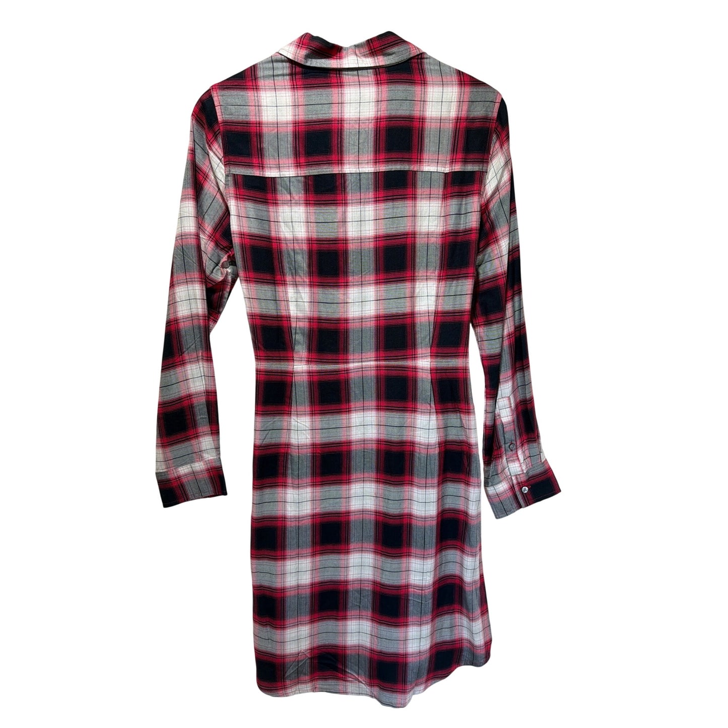 Untuckit Rachel Red & Black Plaid Wrap Shirt Dress NWOT Size 6