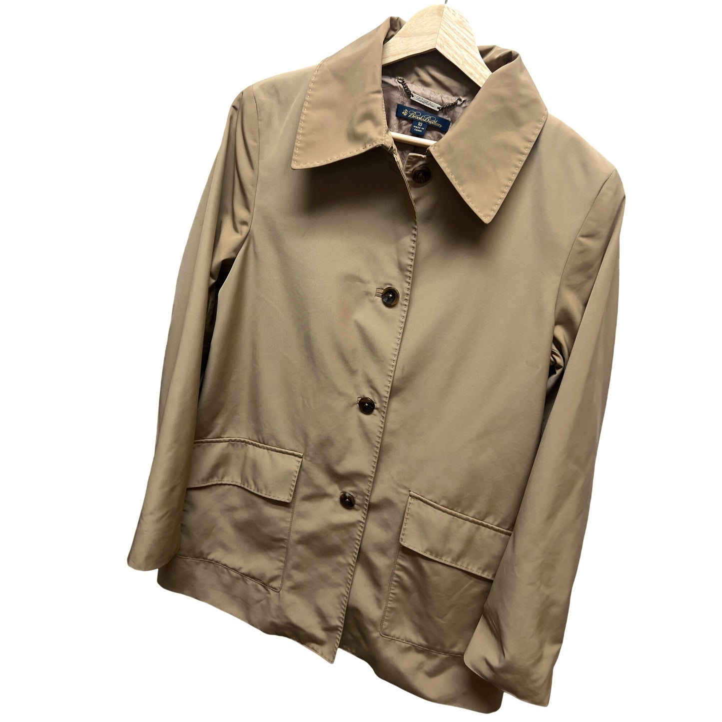 Brooks Brothers Tan Mid Length Trench Coat