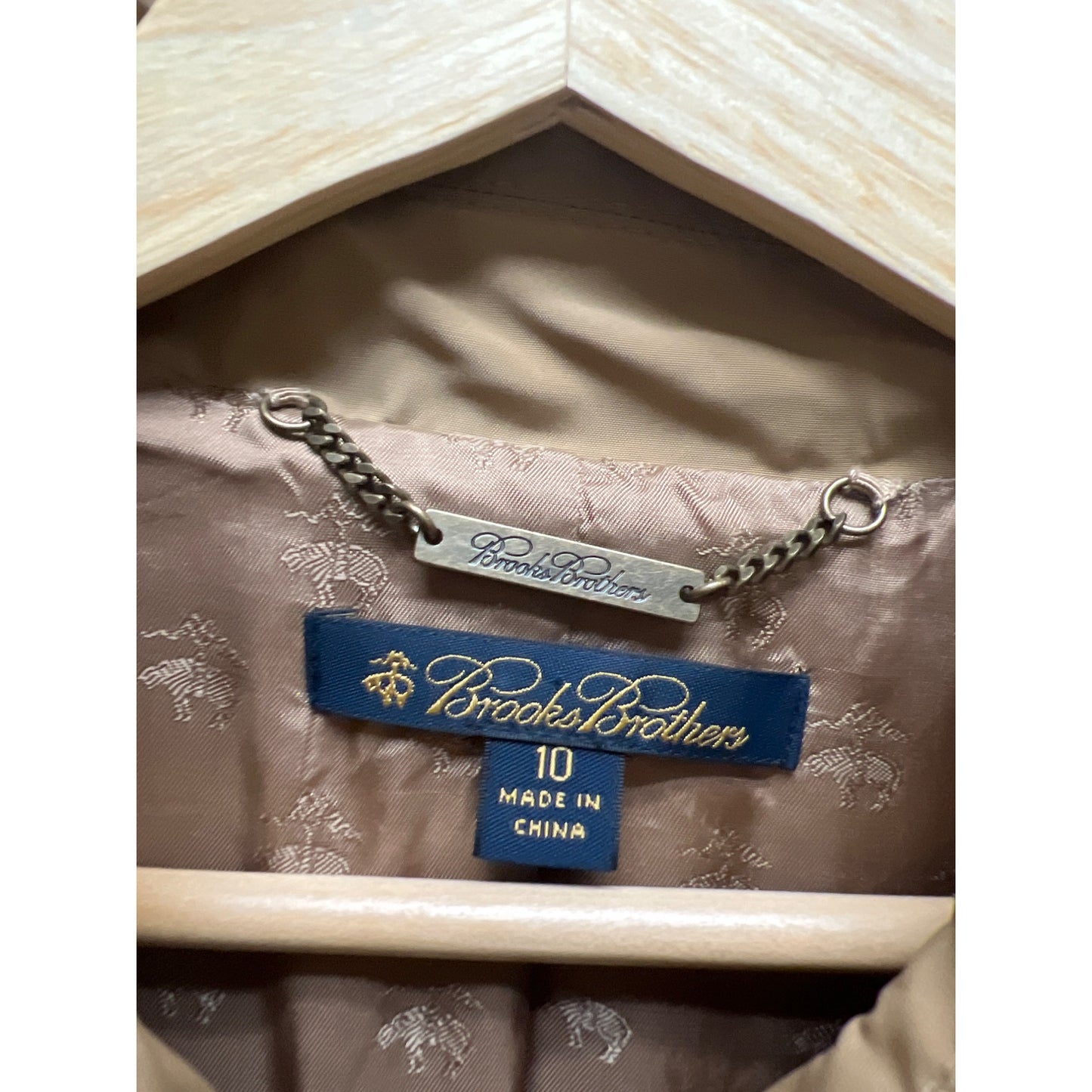 Brooks Brothers Tan Mid Length Trench Coat