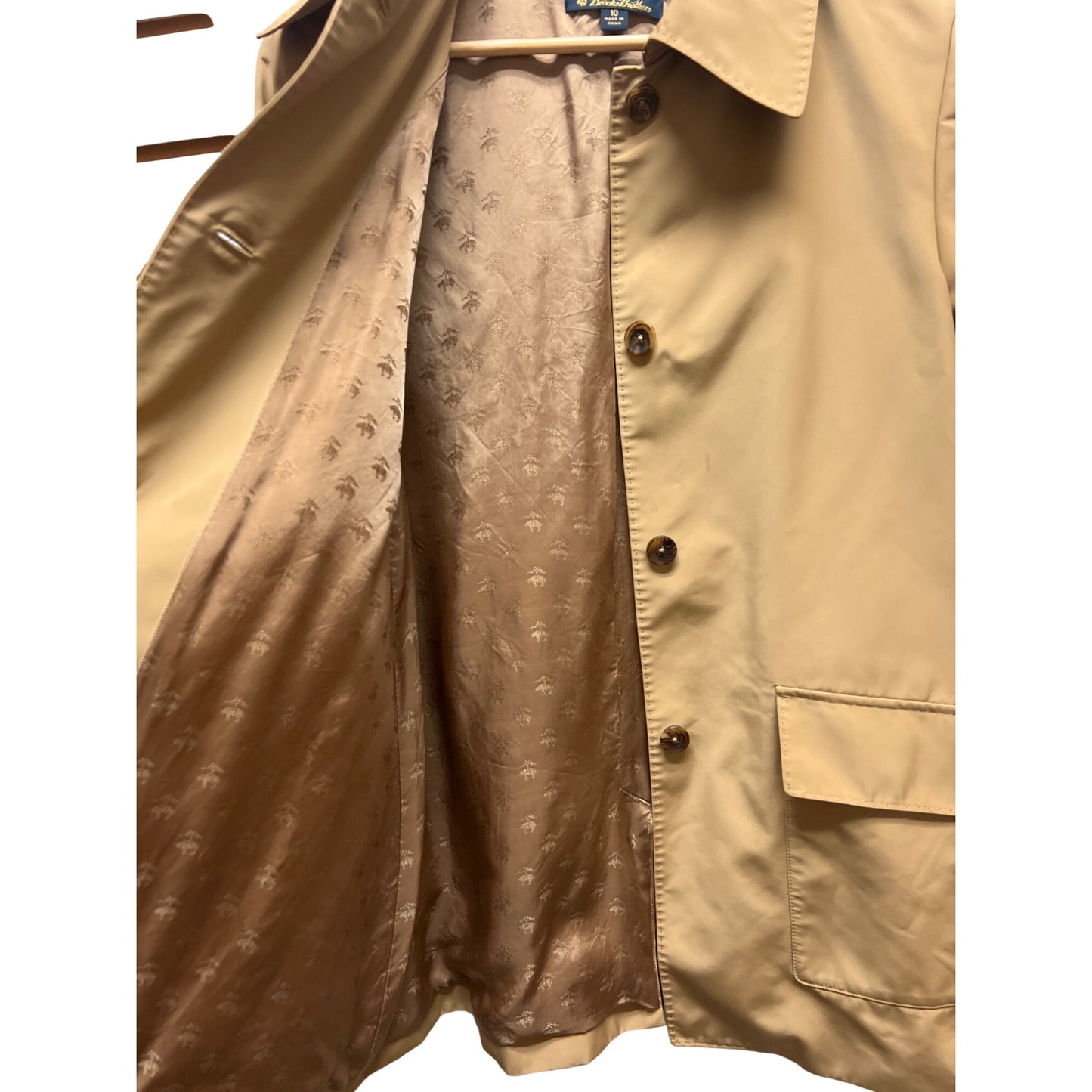 Brooks Brothers Tan Mid Length Trench Coat
