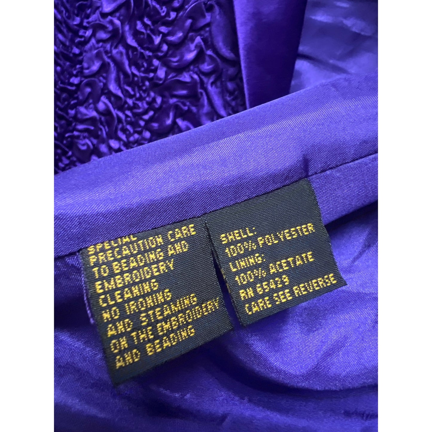 Donna Vinci Purple Textured Satin Trench Coat Dress Purple Rain