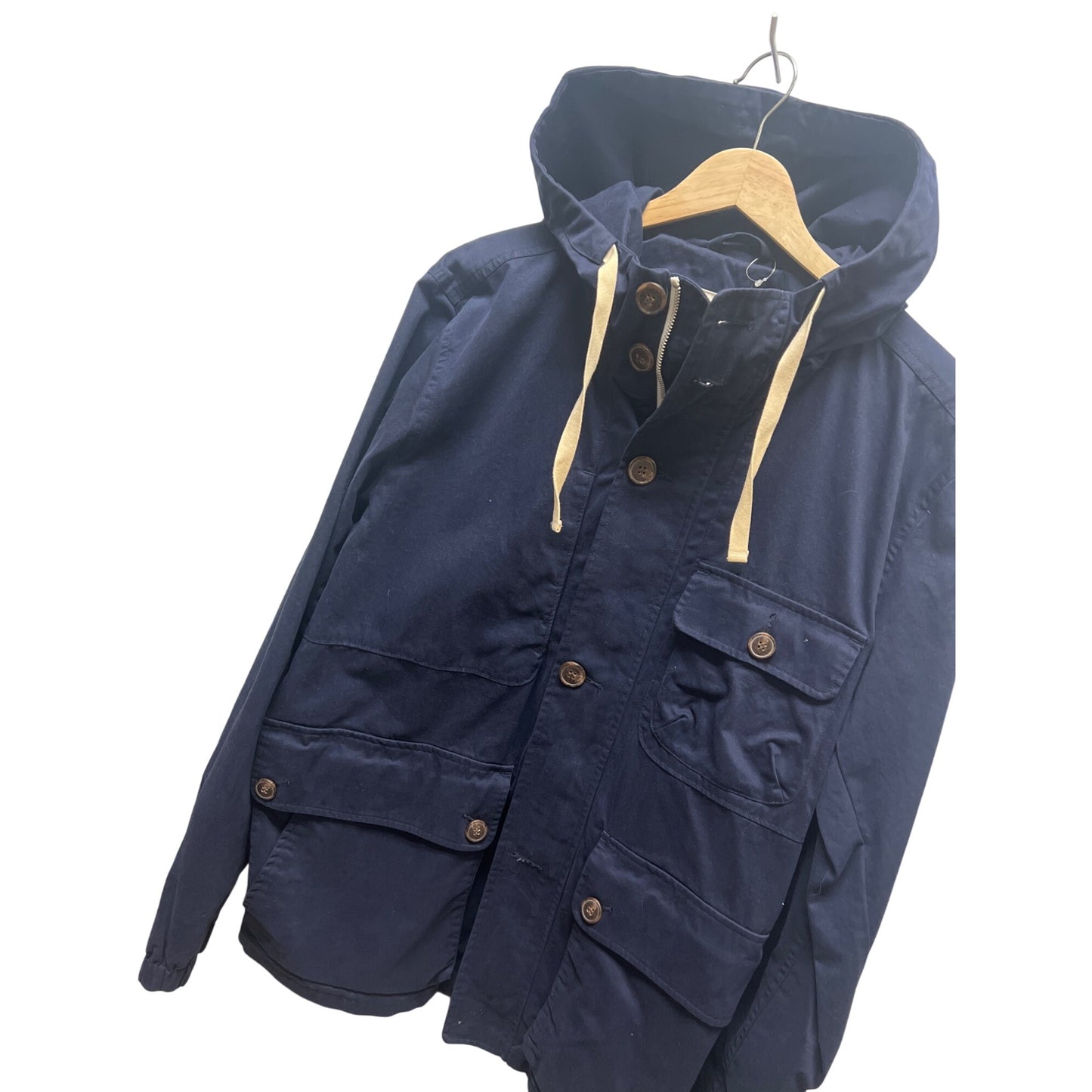 Gap Navy Blue Full Zip Hoodie Anorak Windbreaker Jacket