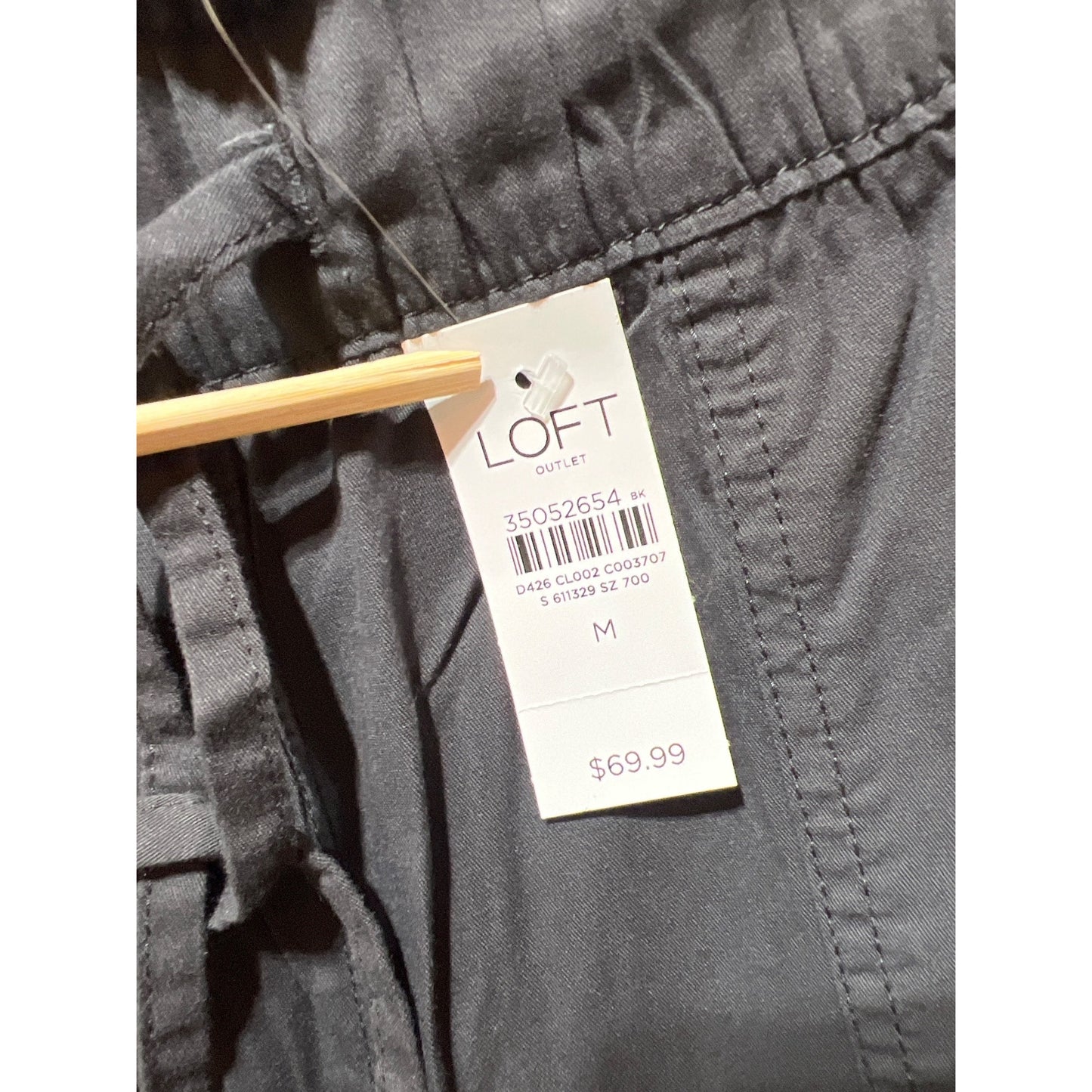 Loft Womens Gray Jogger Pants Size M Elastic Waist Drawstring Closure 4 Pockets Comfortable Fit Casual Wear