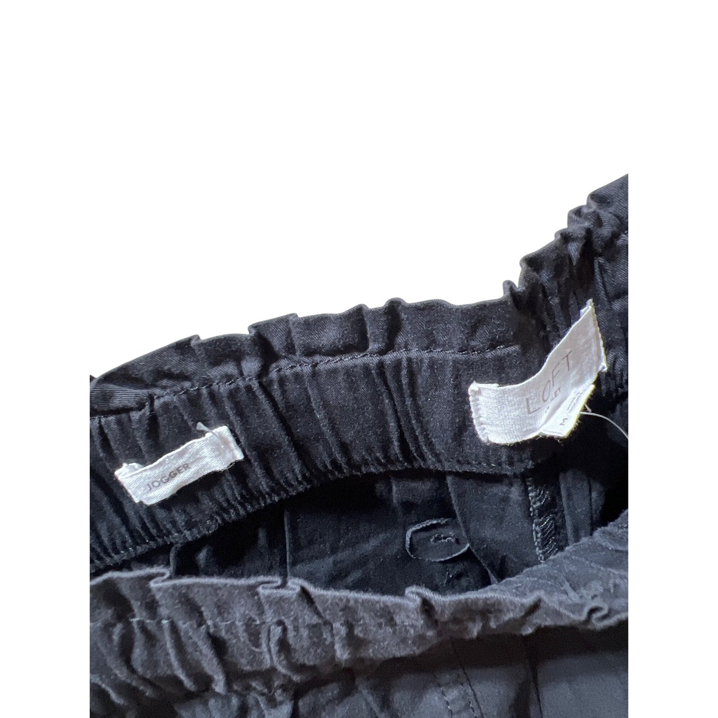 Loft Womens Gray Jogger Pants Size M Elastic Waist Drawstring Closure 4 Pockets Comfortable Fit Casual Wear