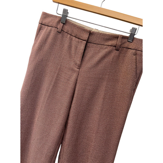 The Limited Pink and Brown Houndstooth Trousers