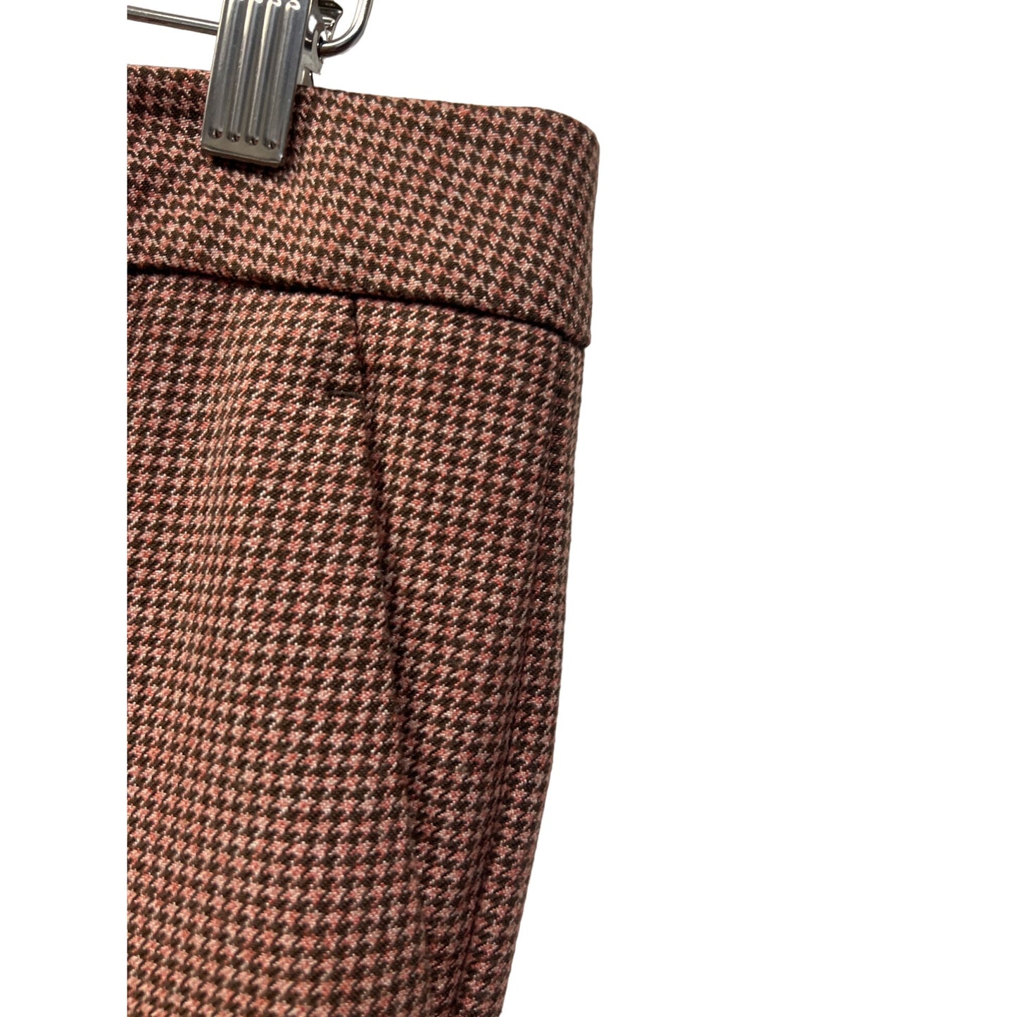 The Limited Pink and Brown Houndstooth Trousers