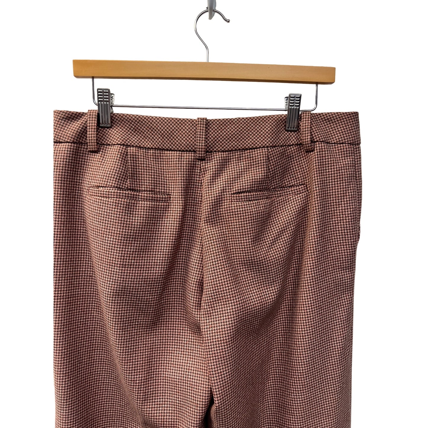 The Limited Pink and Brown Houndstooth Trousers