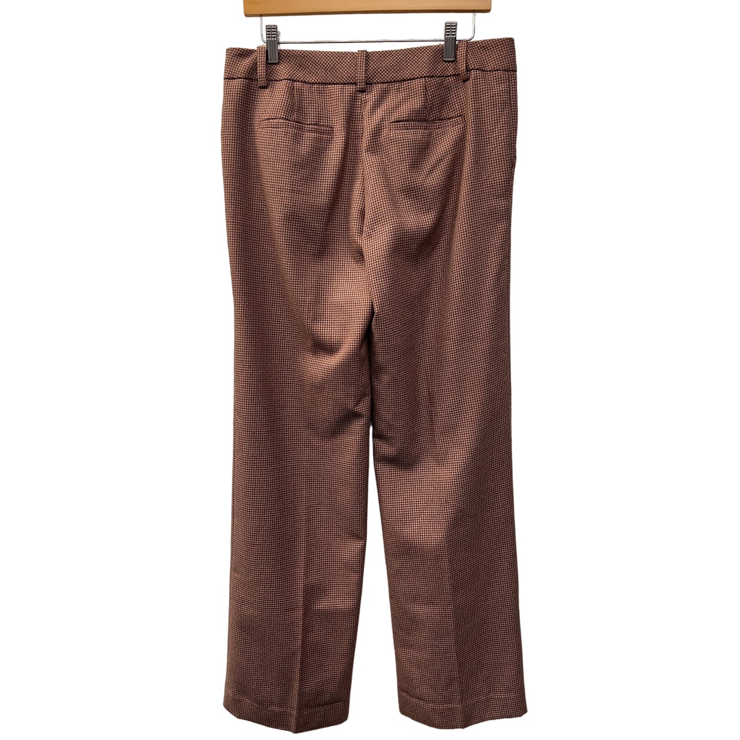 The Limited Pink and Brown Houndstooth Trousers
