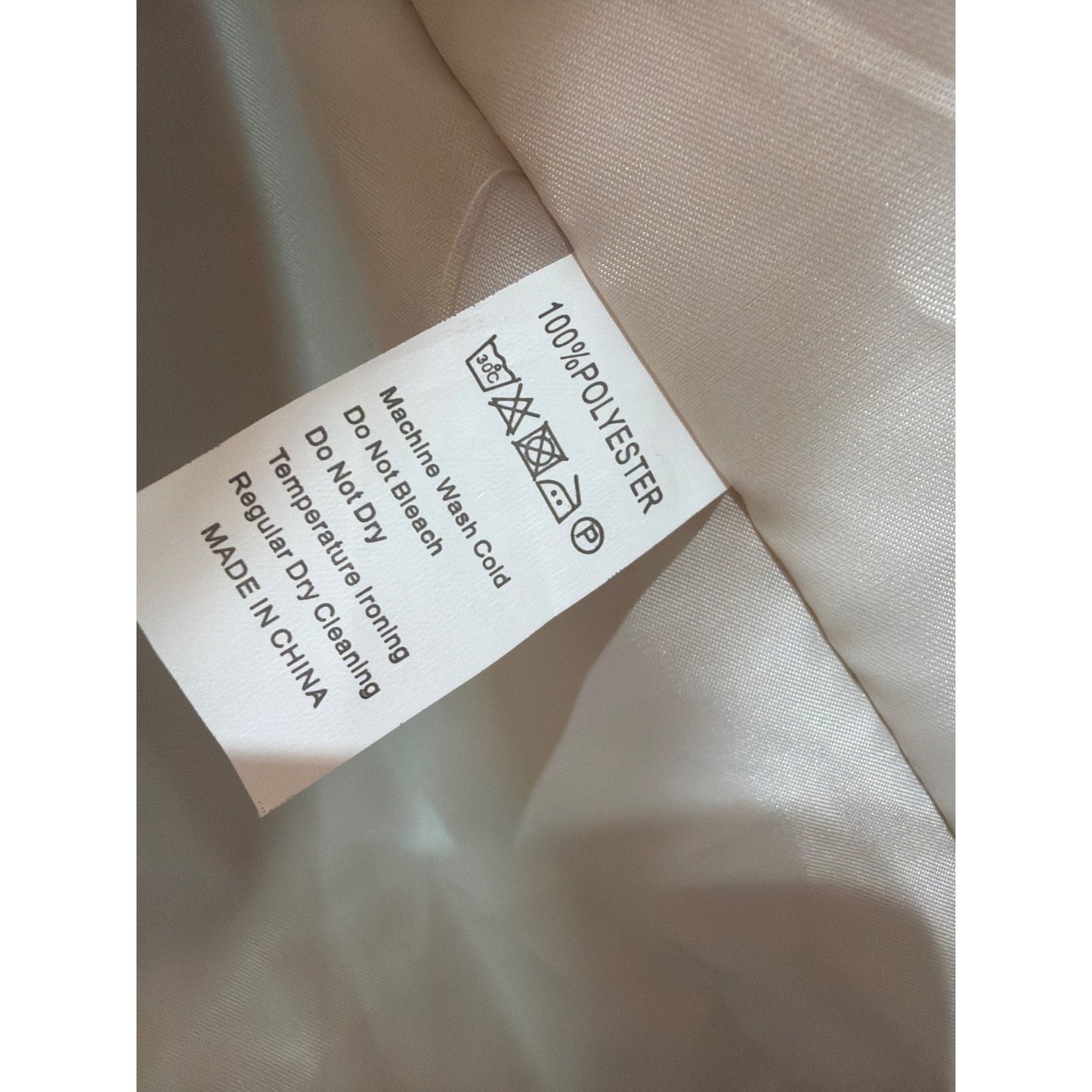 Faux Fur Cropped Jacket In Soft Ivory With Satin Lining Size L