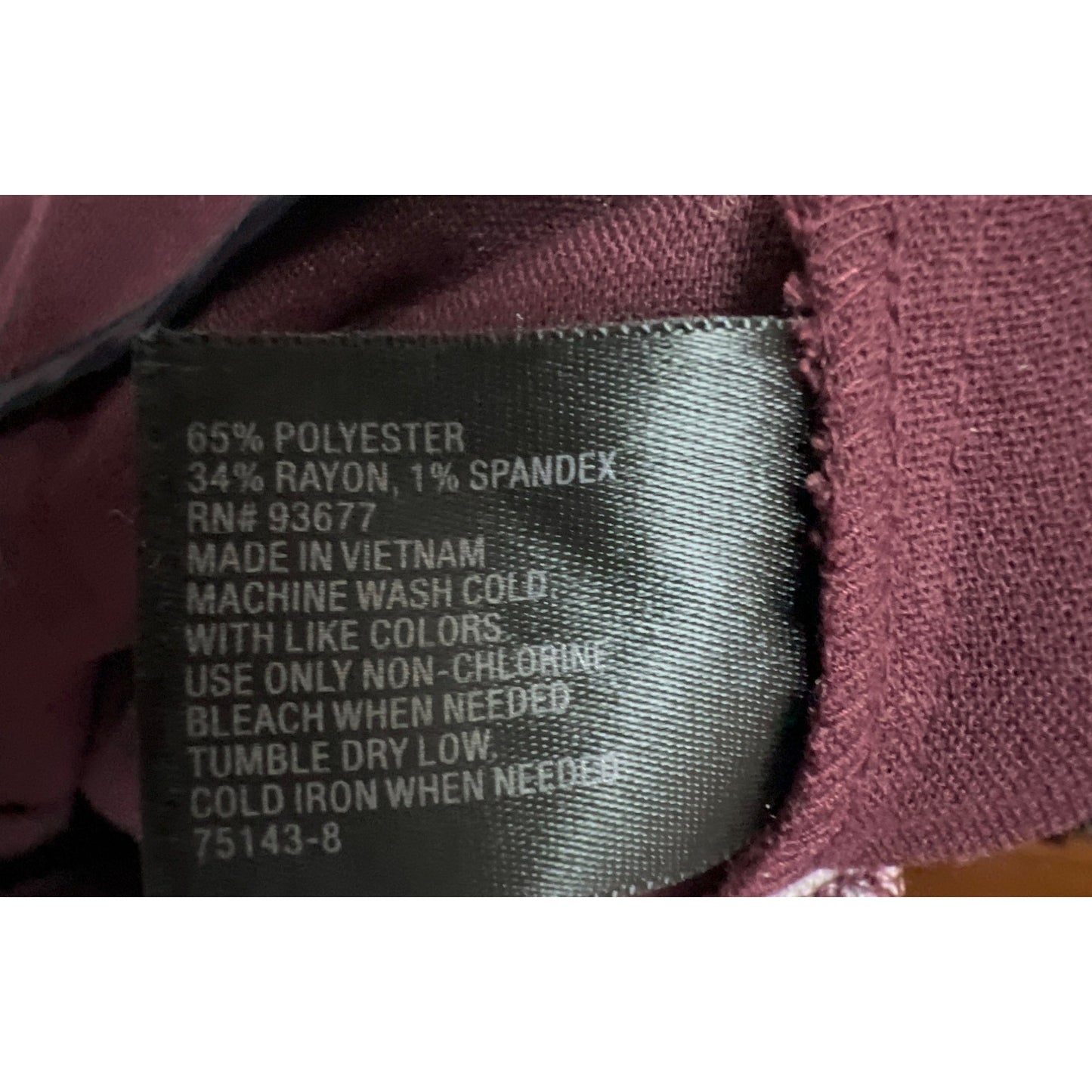 Worthington Burgandy Full Front Zip Pencil Skirt