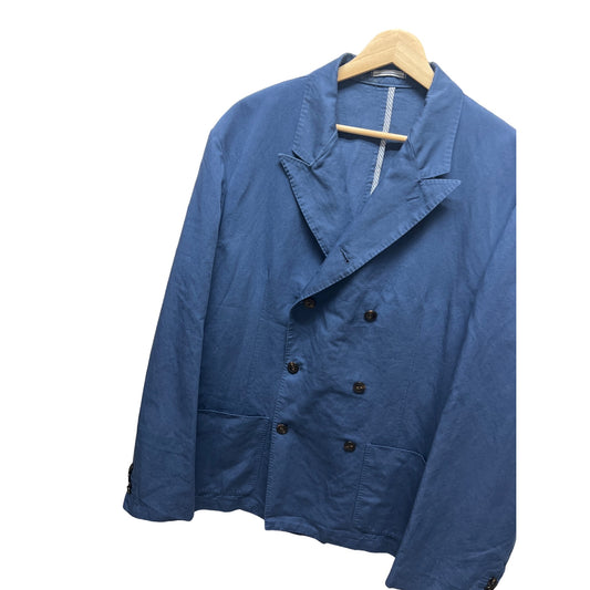 Michael Kors Italy Blue Linen Blend Blazer Peacoat