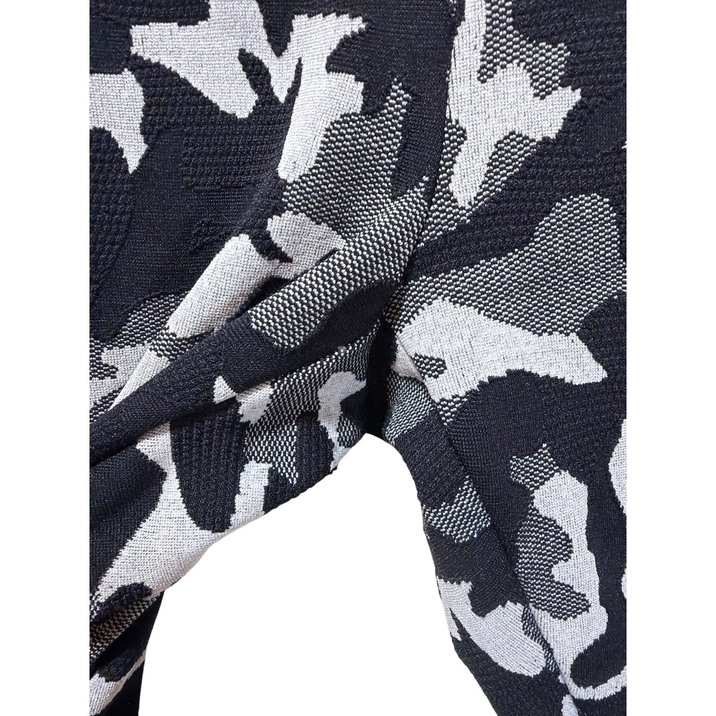 Koral Black & Gray Camo Knockout Cropped Leggings Womens Activewear Size M