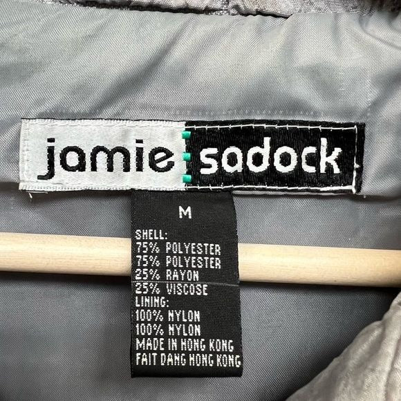 Jamie Sadock Vintage Silver Metallic Full Zip Jacket