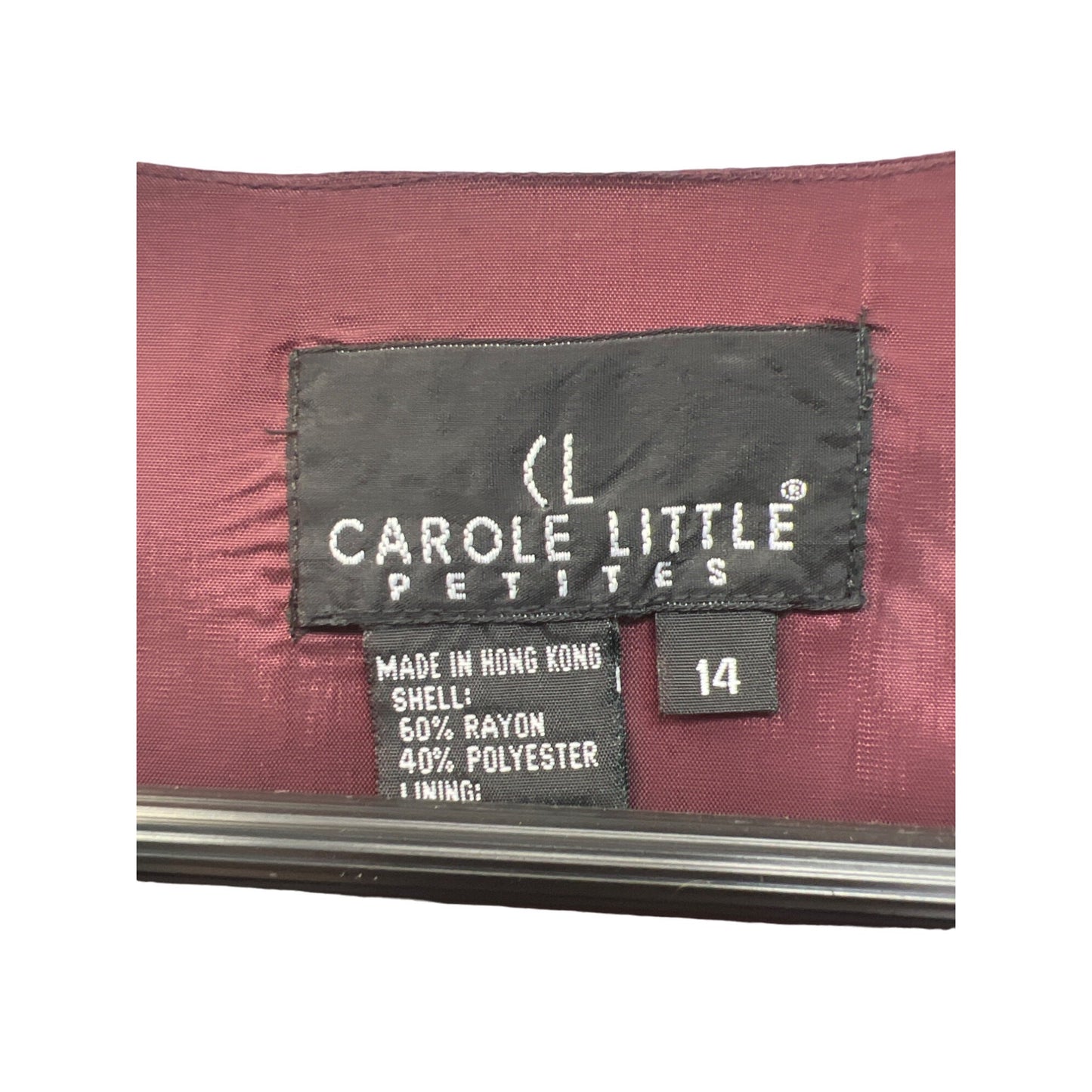 Carol Little Petites Vintage 80's Burgandy Vest and Maxi Skirt Set