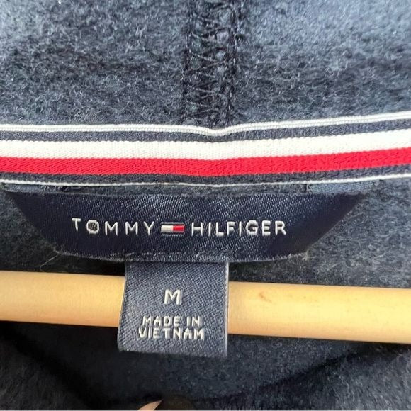 Tommy Hilfiger Navy Hoodie with Red and White Stripe