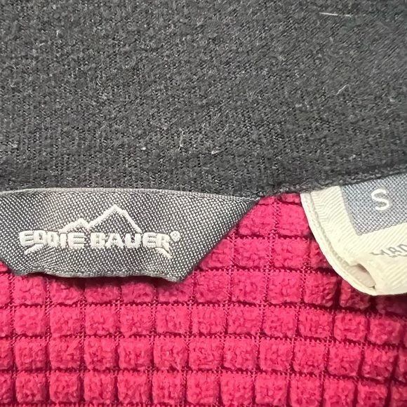 Eddie Bauer Magenta and Black Quarter Zip Pullover