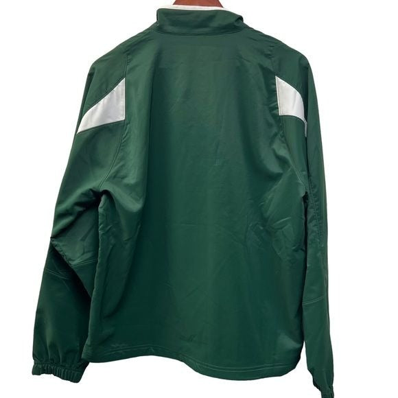 Under Armour Green and White Quarter Zip Track Jacket