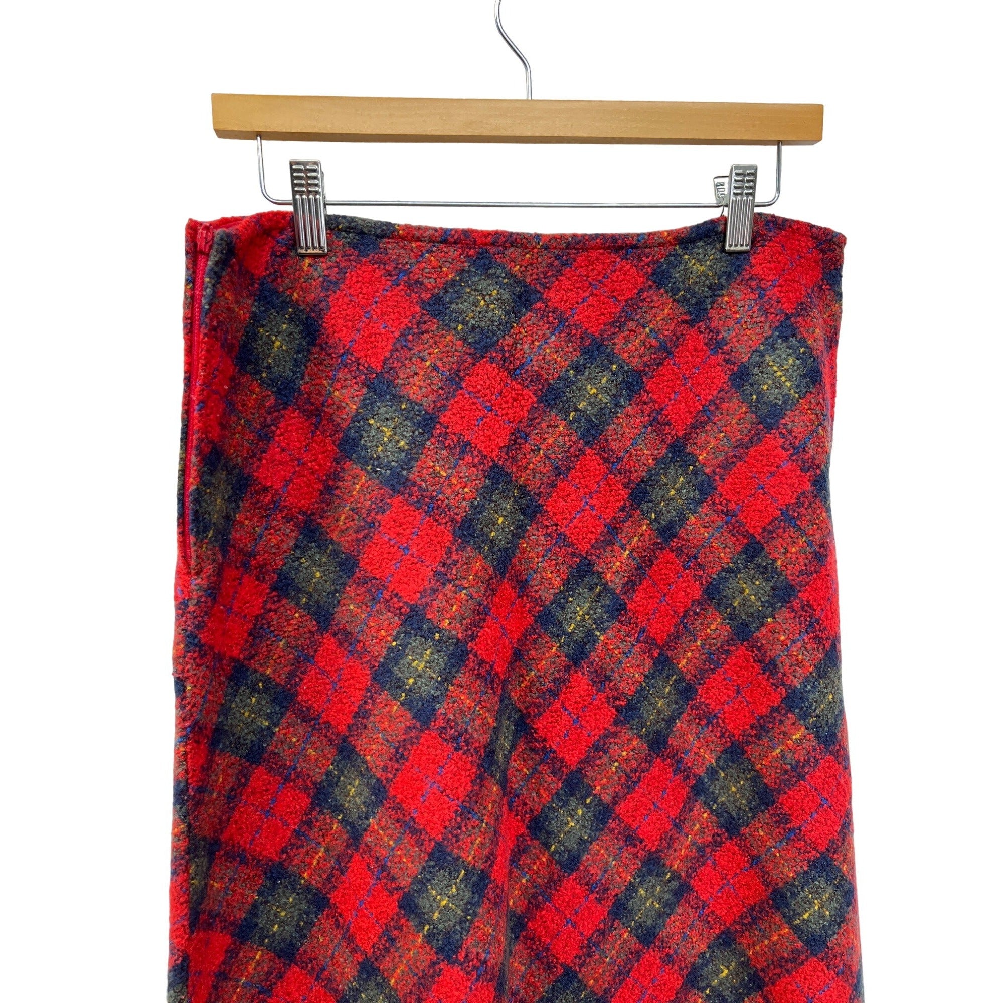 Vintage United Colors top of Benetton plaid kilt skirt