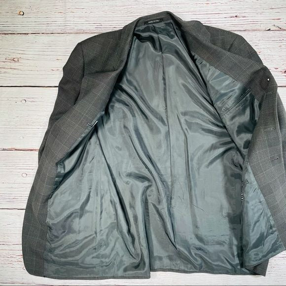 Armani Collezioni Giorgio Armani Gray Glen Check Sports Coat Blazer
