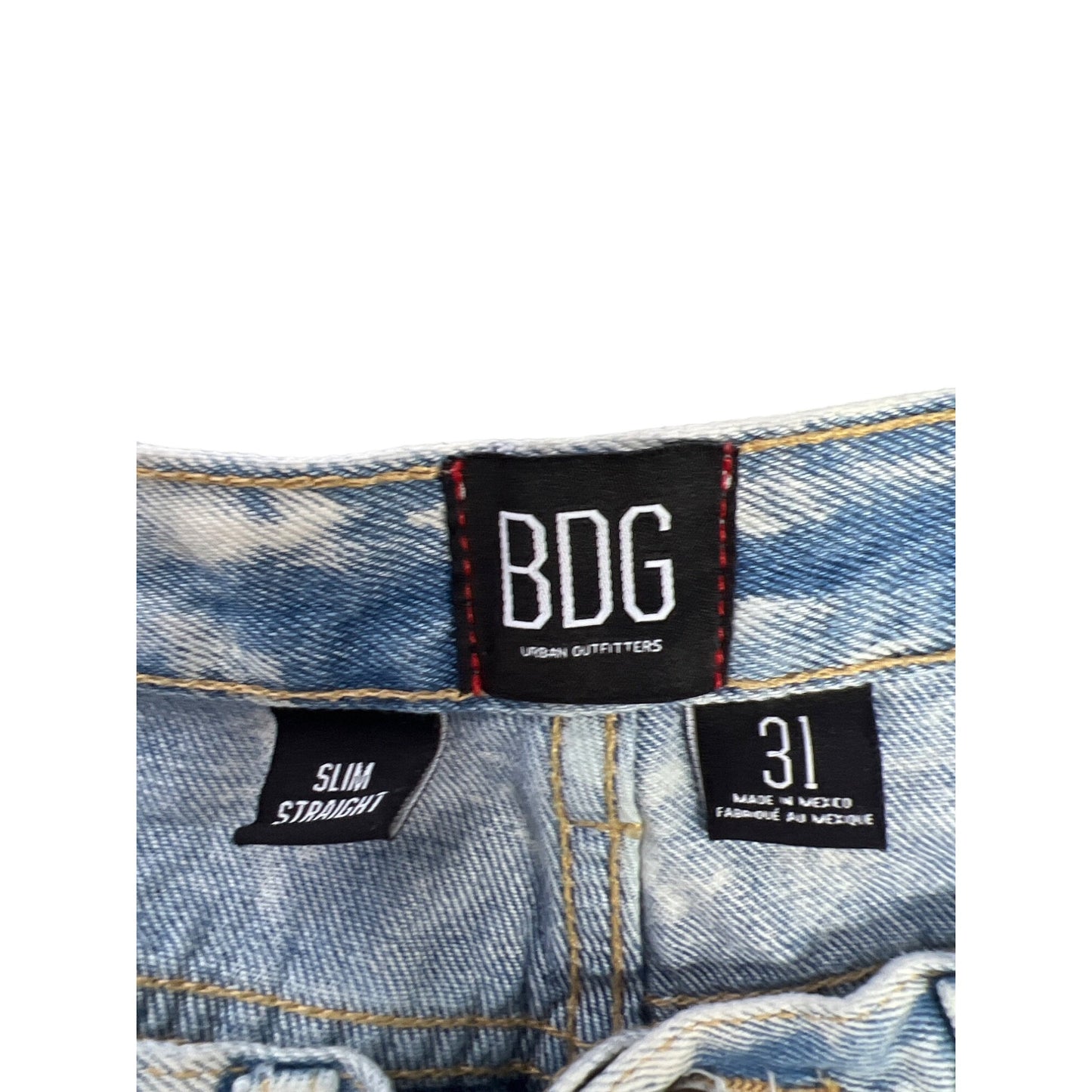 BDG Slim Straight Bleached Denim Jeans