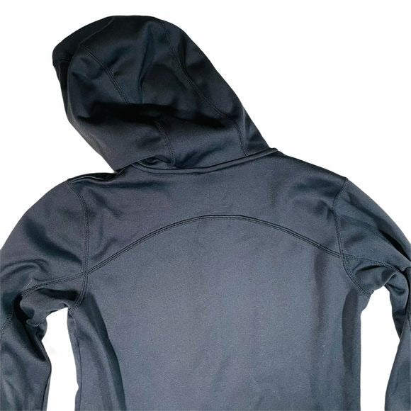 Reebok Fitted Full Zip Activewear Black Hoodie