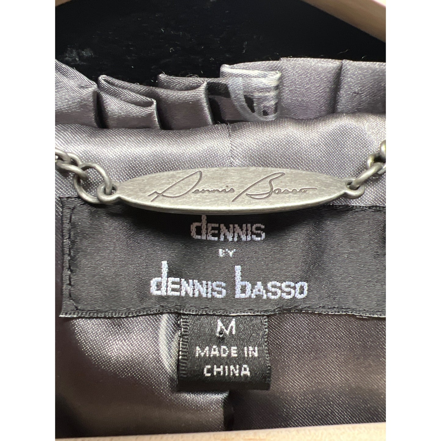 Dennis by Dennis Basso Black Faux Fur Coat